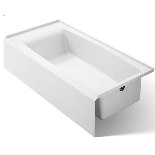 Bathtub KOHLER K-26109-RA-0 Entity 60-Inch x 30-Inch Alcove Bath with Integral apron