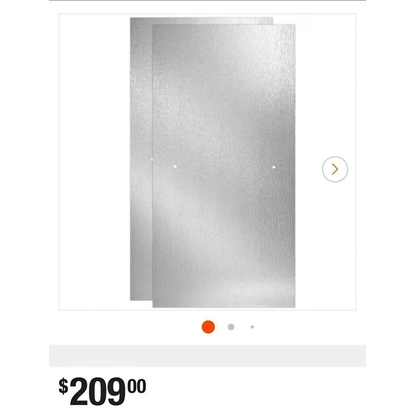 Delta 29-3/4 in. x 67-3/4 in. x 1/4 in. (6 mm) Frameless Sliding Shower Door Glass Panels in Rain (F