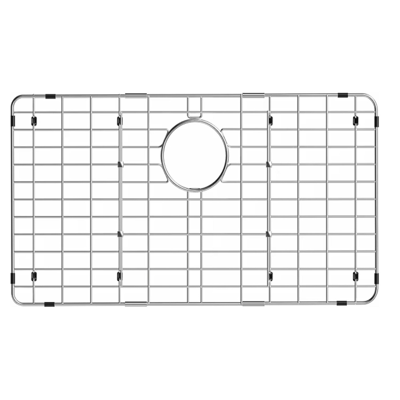 Sink Protector Grid, 28-3/8" x 14-3/16" Stainless Steel Sink Bottom Grid Rear Drain