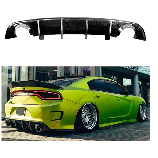 Rear Diffuser Compatible with 2015-2023 Dodge Charger, Rear Bumper Lip Splitter Fit for SRT Hellcat