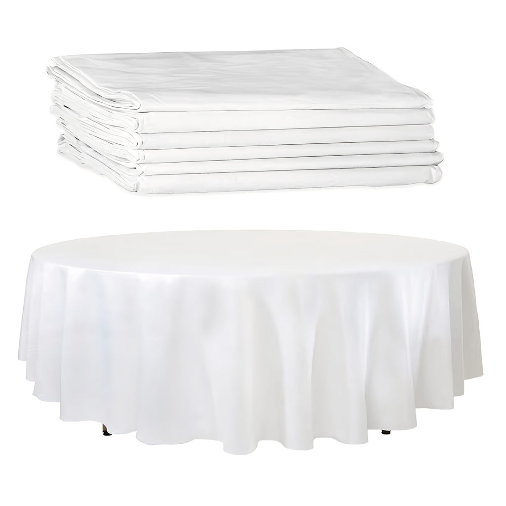 White Paper Table Cloths for Round Tables - 82” Octyround Paper