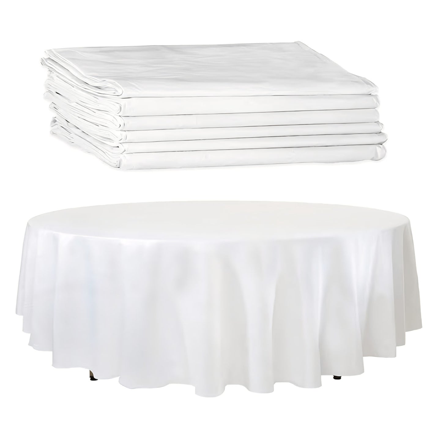 White Paper Table Cloths for Round Tables - 82” Octyround Paper