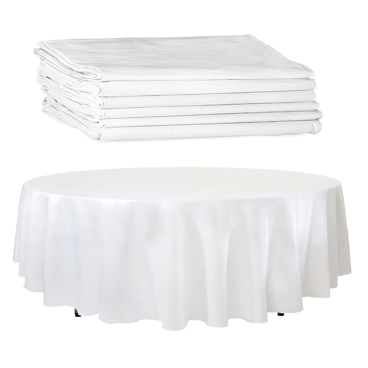 White Paper Table Cloths for Round Tables - 82” Octyround Paper