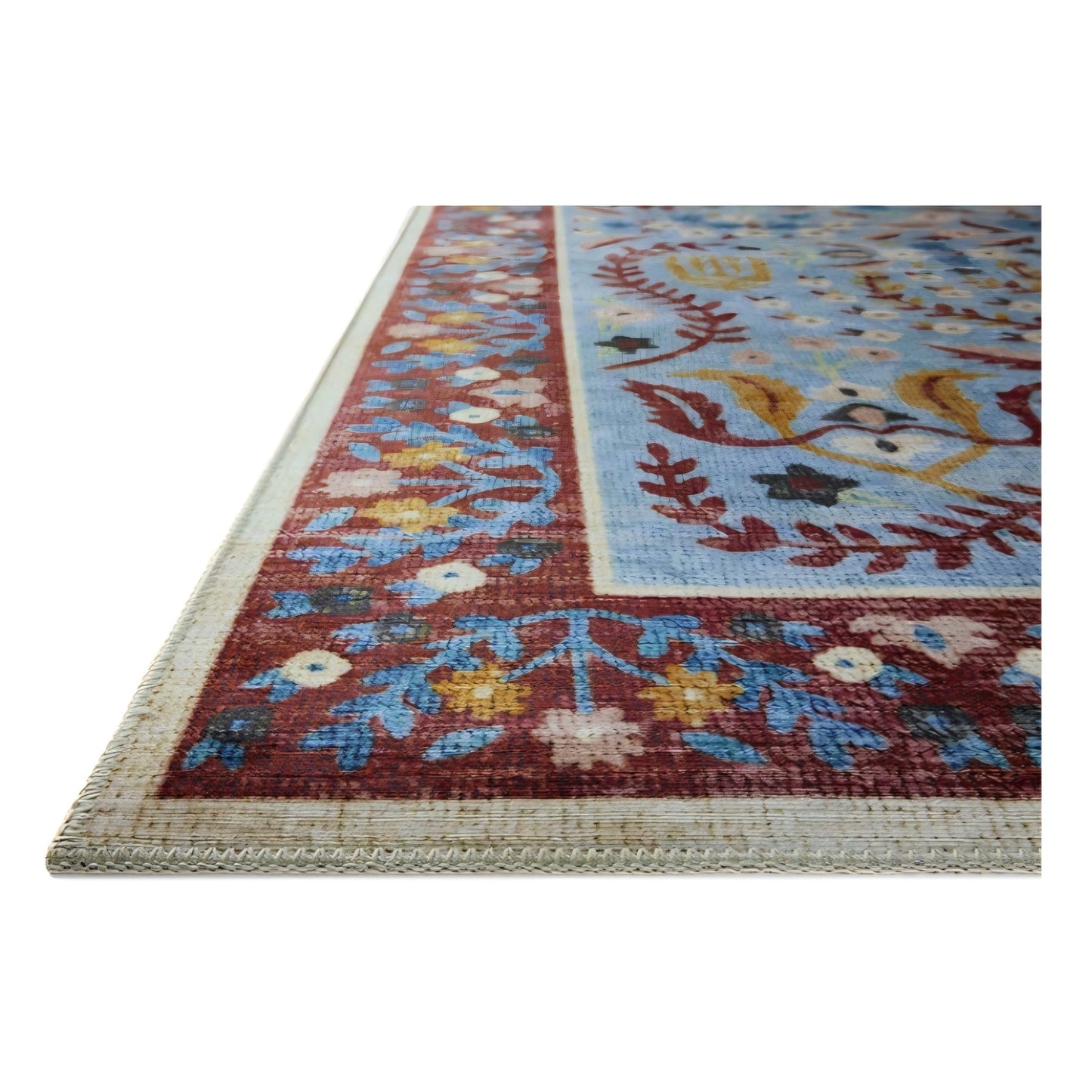 Loloi Rifle Paper Co. Canopy Collection CNP-03 Red/Blue 8'-6" x 11'-6" Area Rug