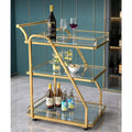 Mobile Utility Cart Drinks Trolley Gold Bar Cart for Home