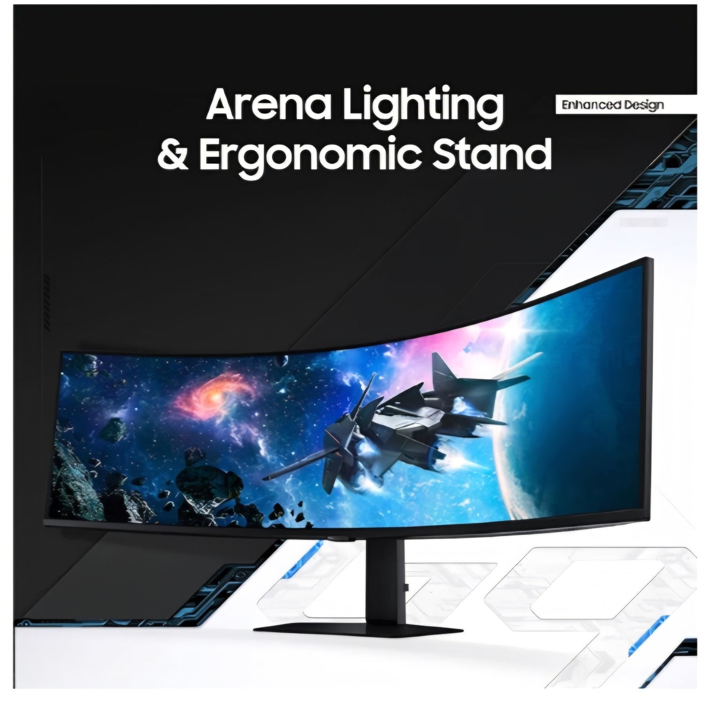 SAMSUNG 49" Odyssey G9 (G95C) Series DQHD 1000R Curved Gaming Monitor, 240Hz, 1ms(GtG)