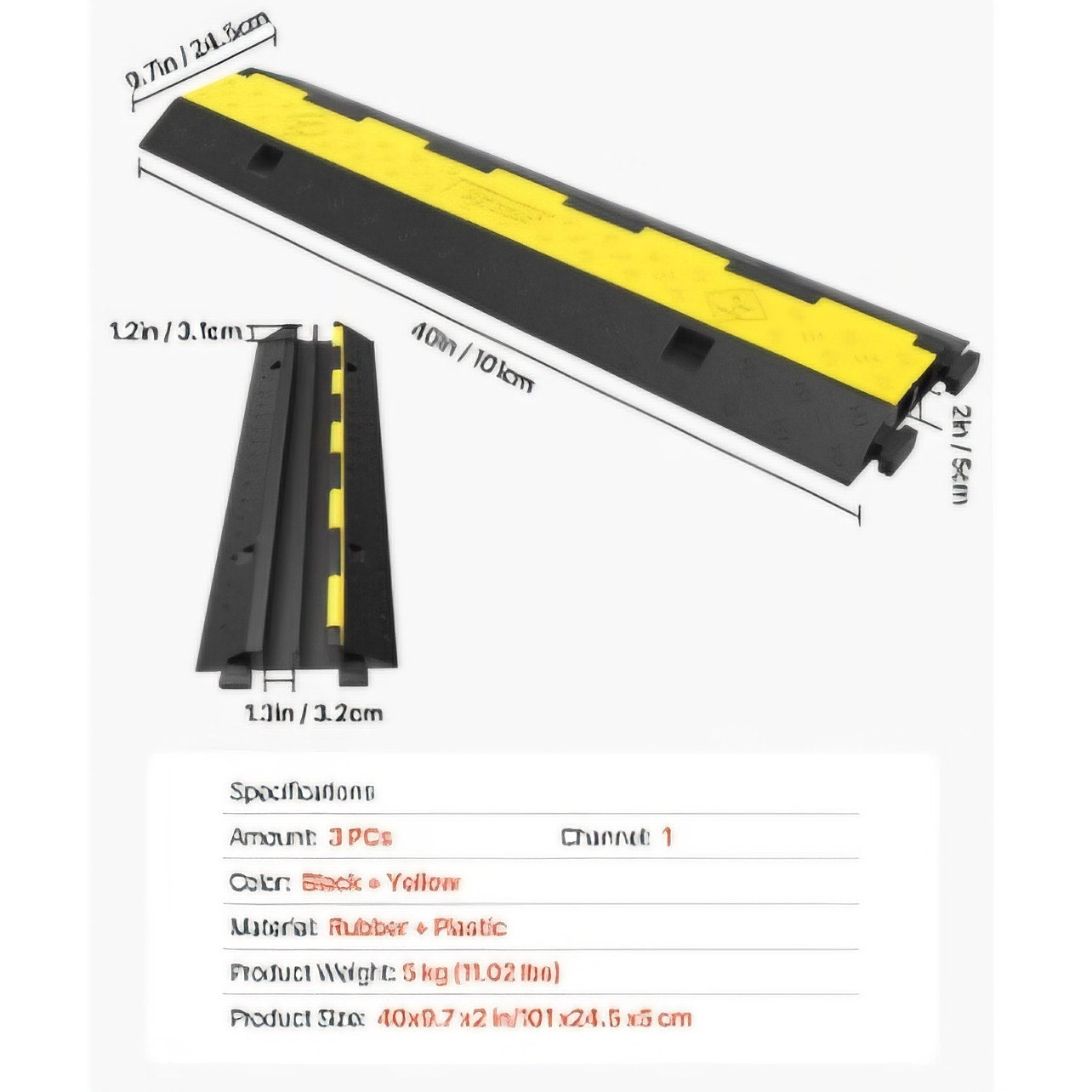 Happybuy 3 Pack of 2 Channel 11000lbs per Axle Capacity Protective Wire Cord Ramp