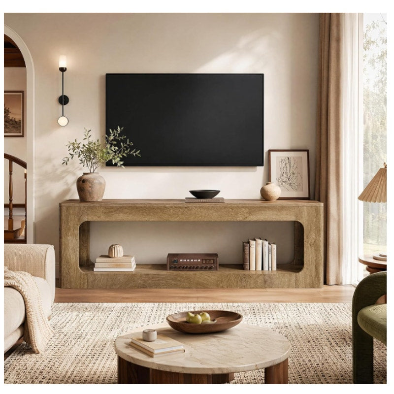 Tribesigns 63-Inch TV Stand, Farmhouse Entertainment Center for 55/60/65/75-Inch TVs