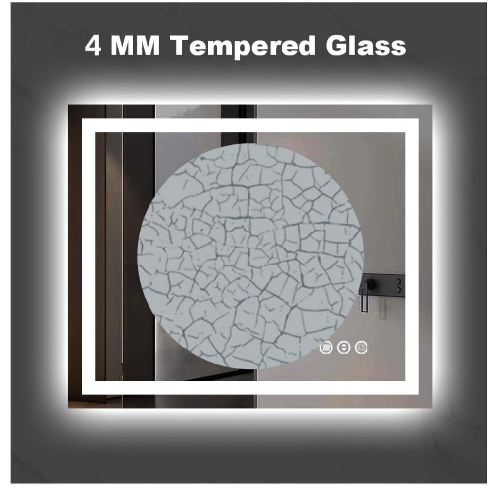 Amorho LED Mirror for Bathroom 40"X38" with Front Light and Backlit