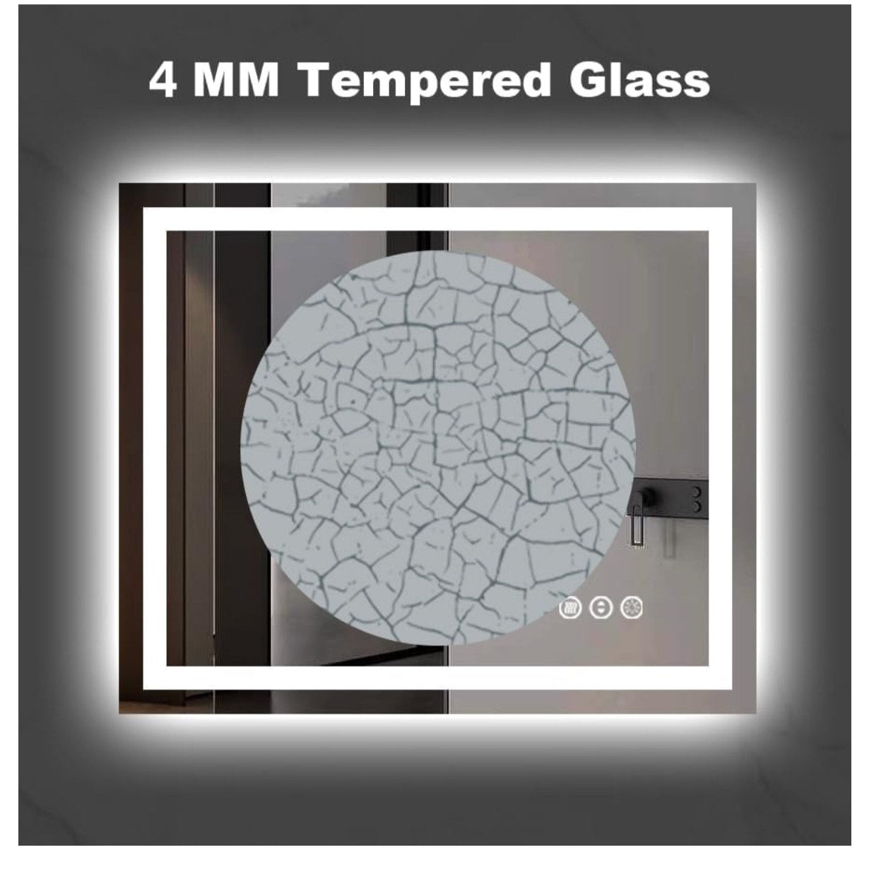 Amorho LED Mirror for Bathroom 40"X38" with Front Light and Backlit