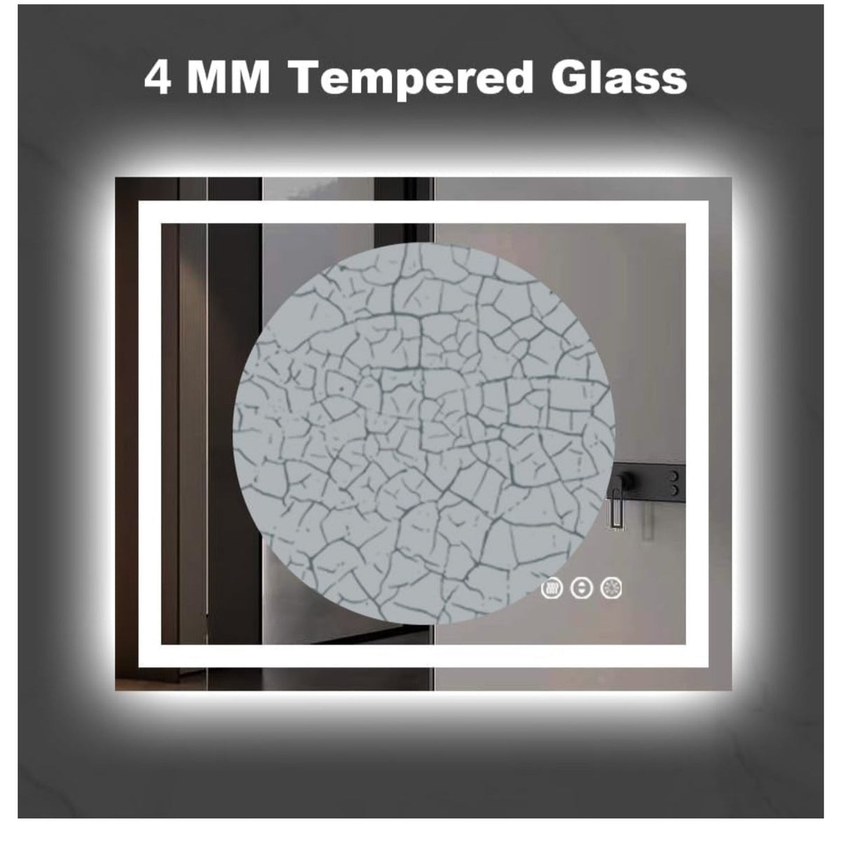 Amorho LED Mirror for Bathroom 40"X38" with Front Light and Backlit