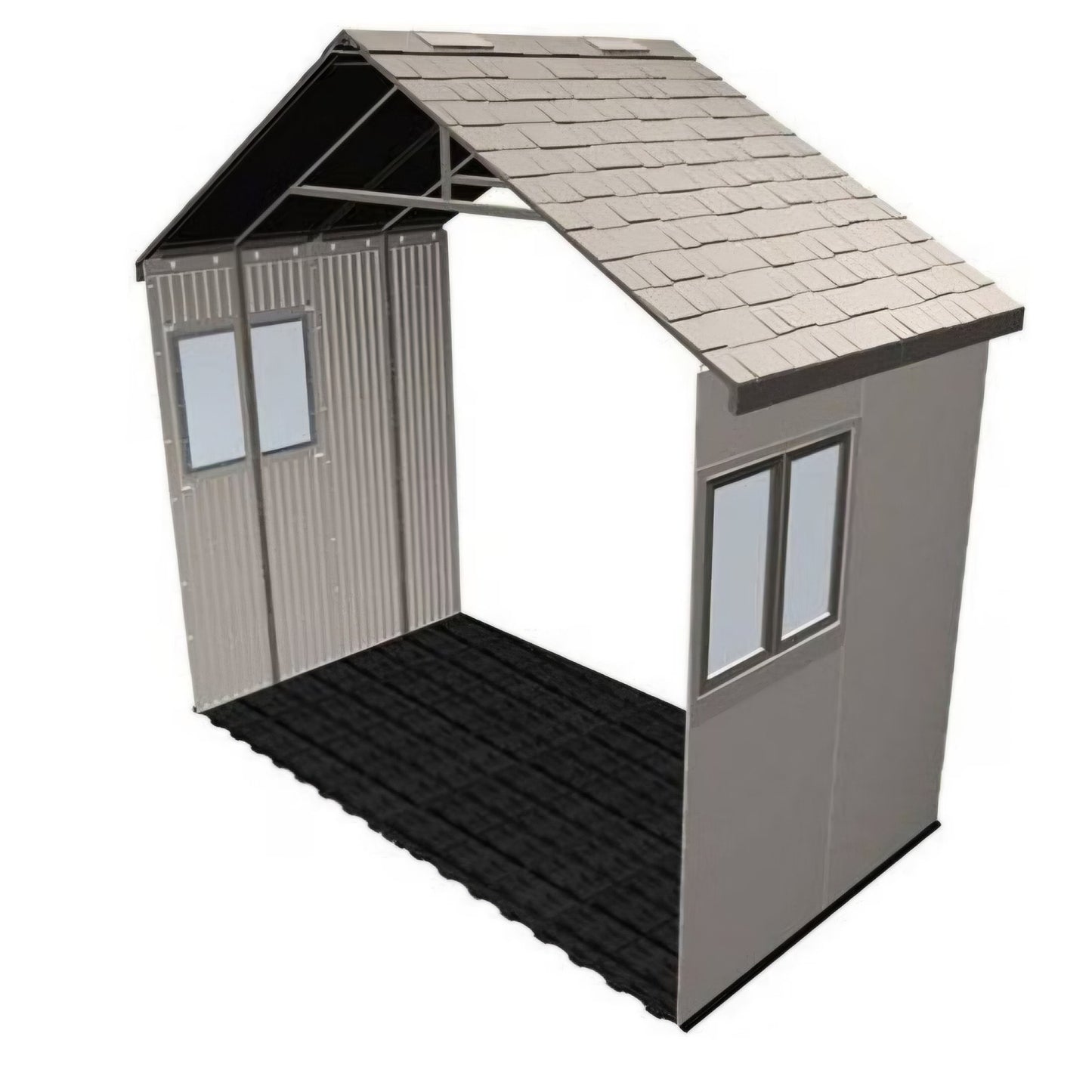LIFETIME 6426 60 Inch Extension Kit for 11 Foot Sheds, 2 Windows Included, Desert Sand