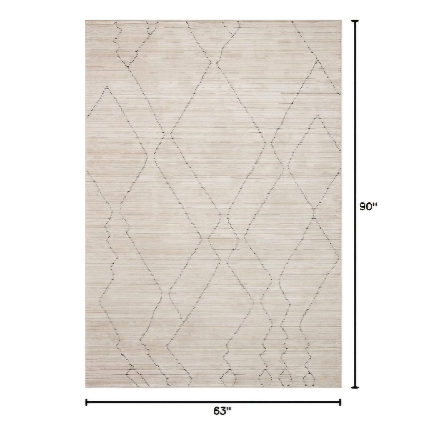 Loloi Darby Sand/Charcoal 5'-3" x 7'-6" Area Rug DAR-03 Approx. 5x7 Beige Living room