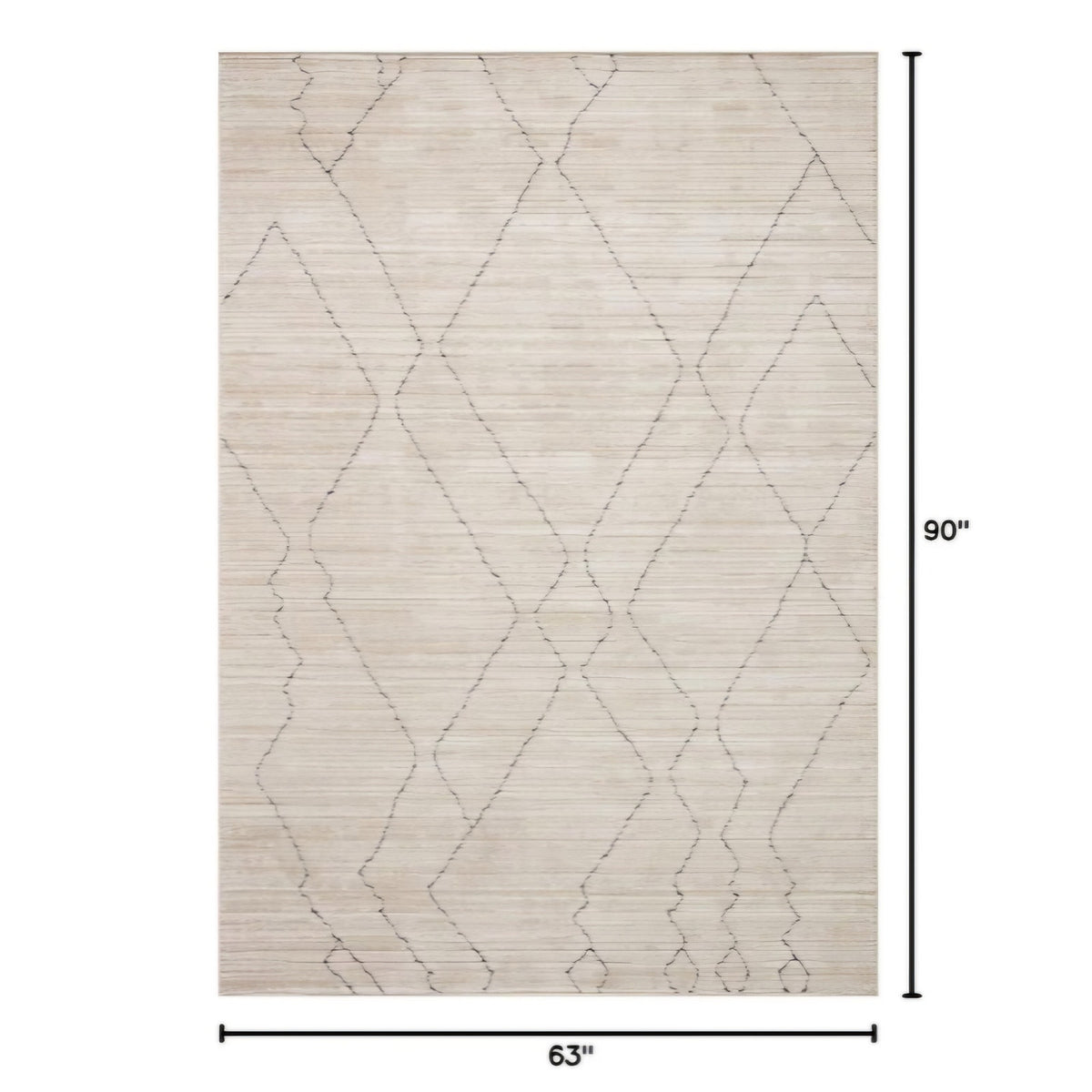 Loloi Darby Sand/Charcoal 5'-3" x 7'-6" Area Rug DAR-03 Approx. 5x7 Beige Living room