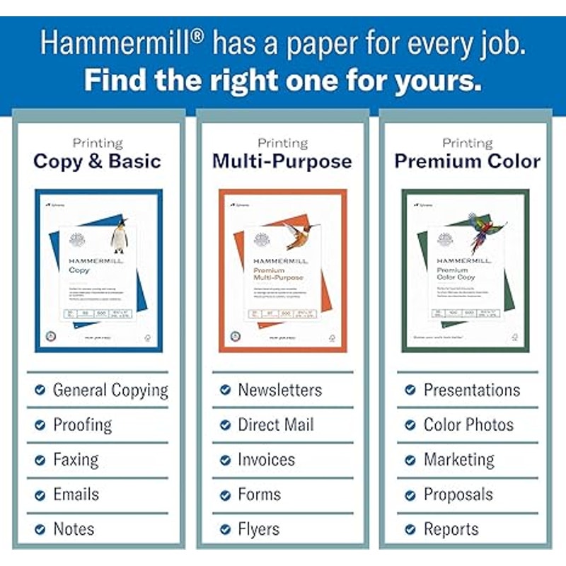 Hammermill Colored Paper, 20 lb Pink Printer Paper, 8.5 x 14-10 Ream (5,000 Sheets) 103390C