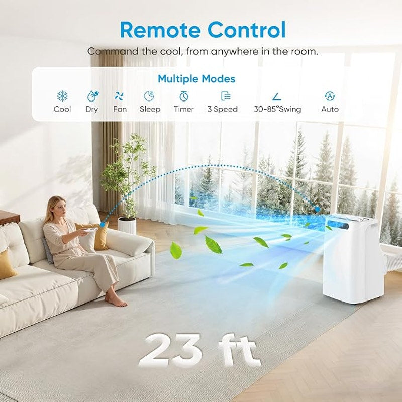 12000 BTU Portable Air Conditioners for Room Cooling up to 500 Sq Ft,  AC Unit with Dehumidifier Fan