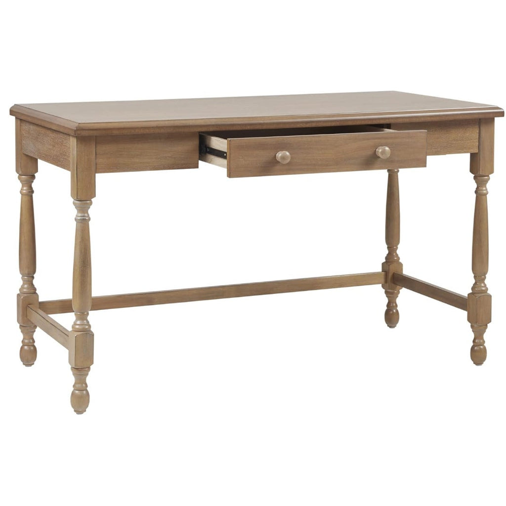 Martha Stewart Tabitha Solid Wood Writing Table with Metal Glides Drawer for Storage Living Room
