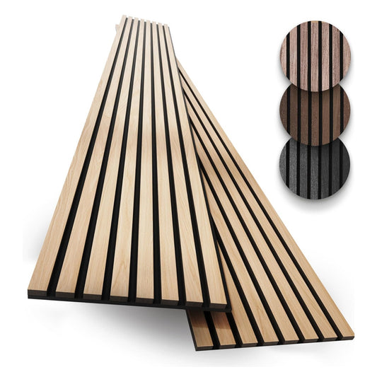 2-Pack Wood Panels for Wall - Acoustic Wood Slat Wall Panels, Soundproof