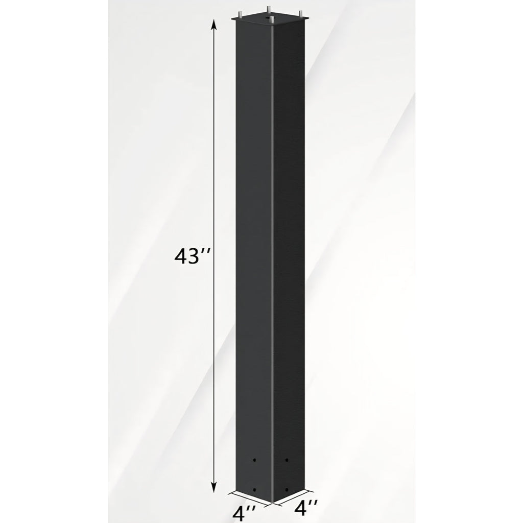 Ganiude Metal Mailbox Post for Outside, 43 x 4 x 4 inches Heavy Duty In-Ground Mounting Mail Stand
