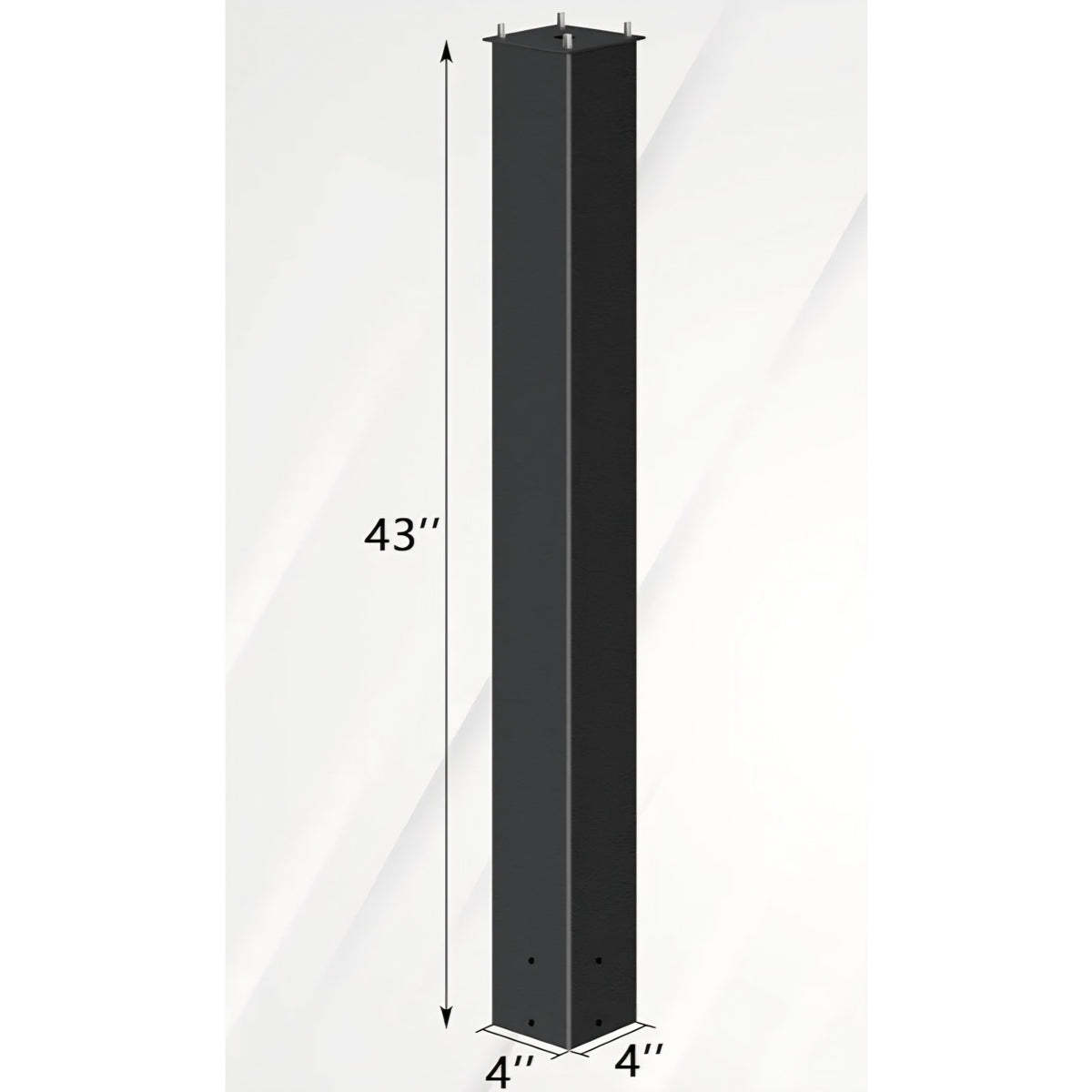 Ganiude Metal Mailbox Post for Outside, 43 x 4 x 4 inches Heavy Duty In-Ground Mounting Mail Stand