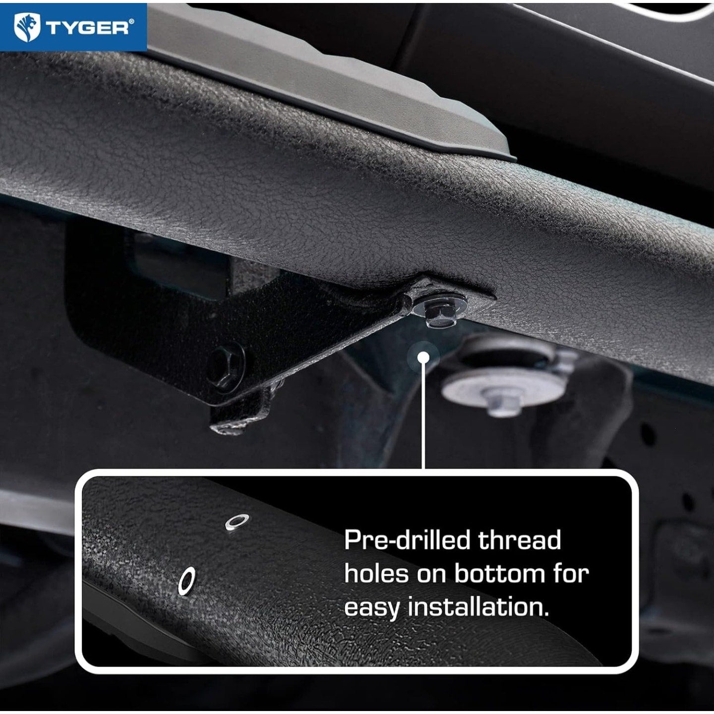 yger Auto 3.5" Rider Running Boards Compatible with 2009-2018 Dodge Ram 1500; 2010-2025 2500 / 3500