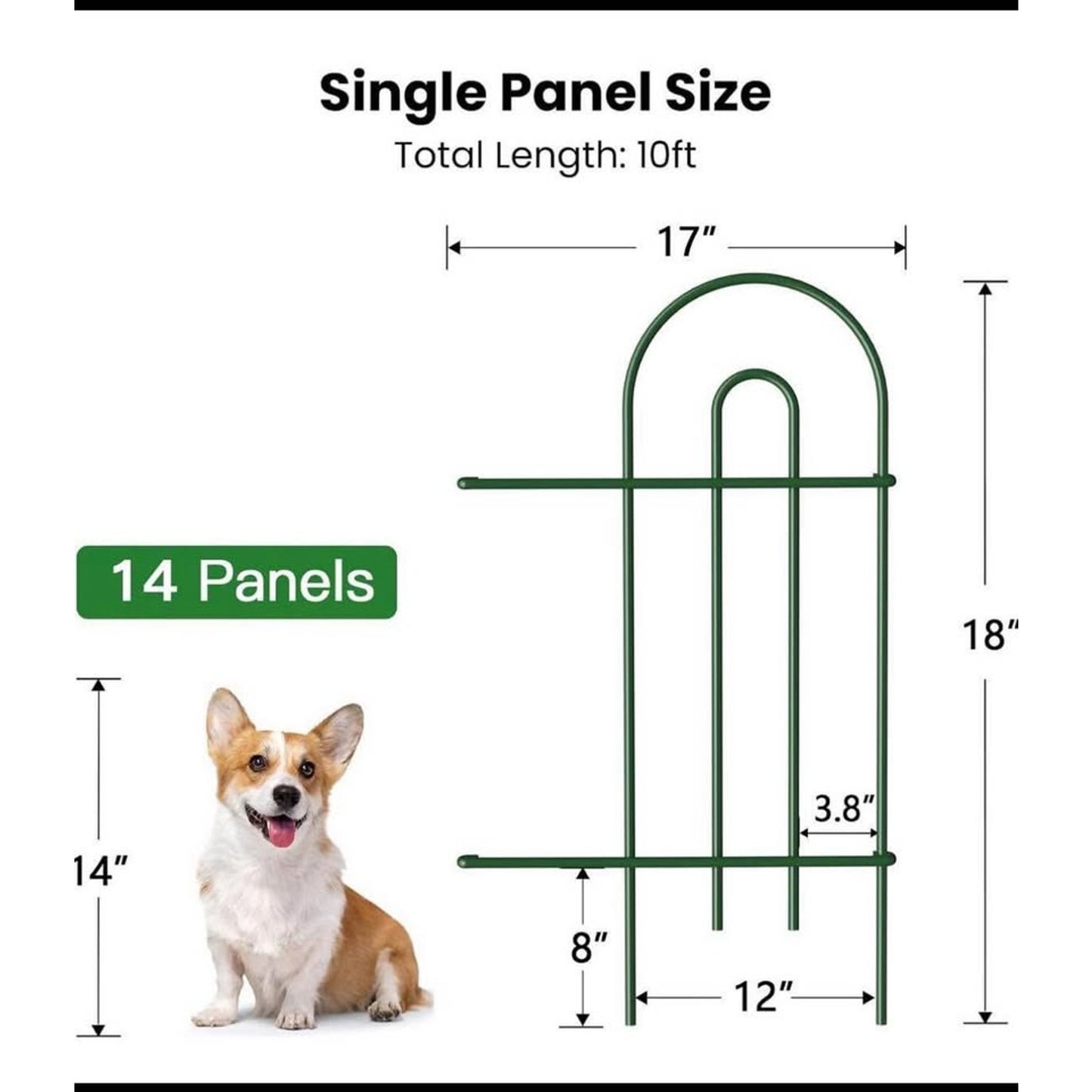 Amagabeli garden & home 32in(H)×20ft(L) Decorative Garden Fences and Borders for Dogs 14panels No Di