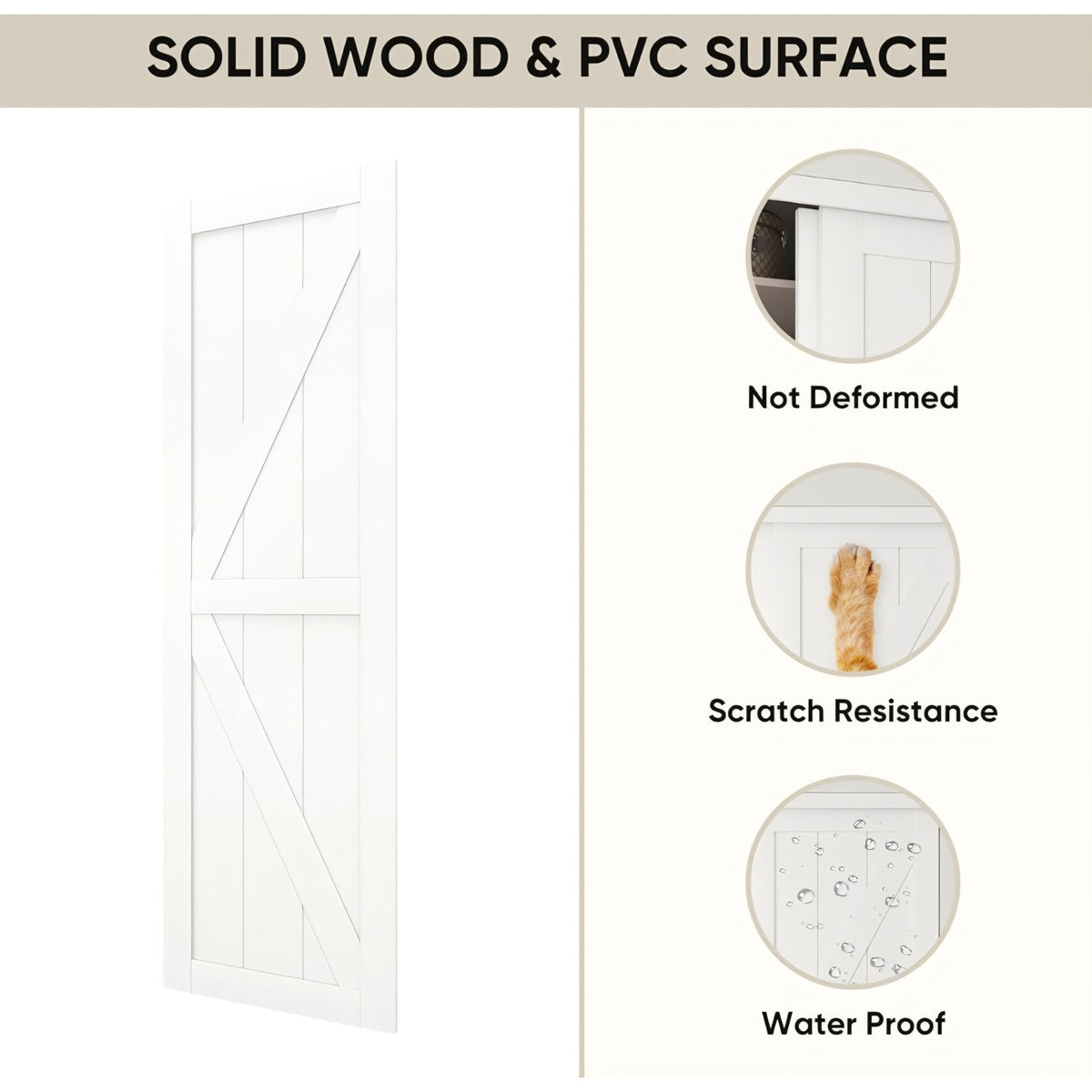 JUBEST 48"(Double 25") x80" Sliding Closet Door, K Style Bypass Closet Door