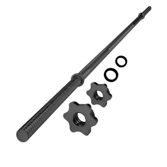 Yes4All 480LB Standard Straight Barbell 60" & EZ Curl Bar 47", Weight Bar 1" Diameter - Star Lock Co