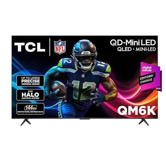 TCL 75 Inch Class QM6K Series | Mini LED QLED 4K HDR | 75QM6K, 2025 Model | 120HZ-144HZ
