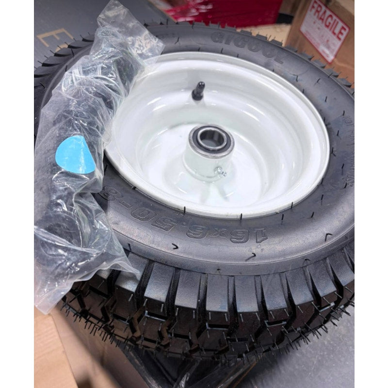 GICOOL 16x6.50-8 Tubeless Tire and Wheel, 【1" Bearing, 4" Centered Hub】,16x6.5-8" Lawn Mower Tires
