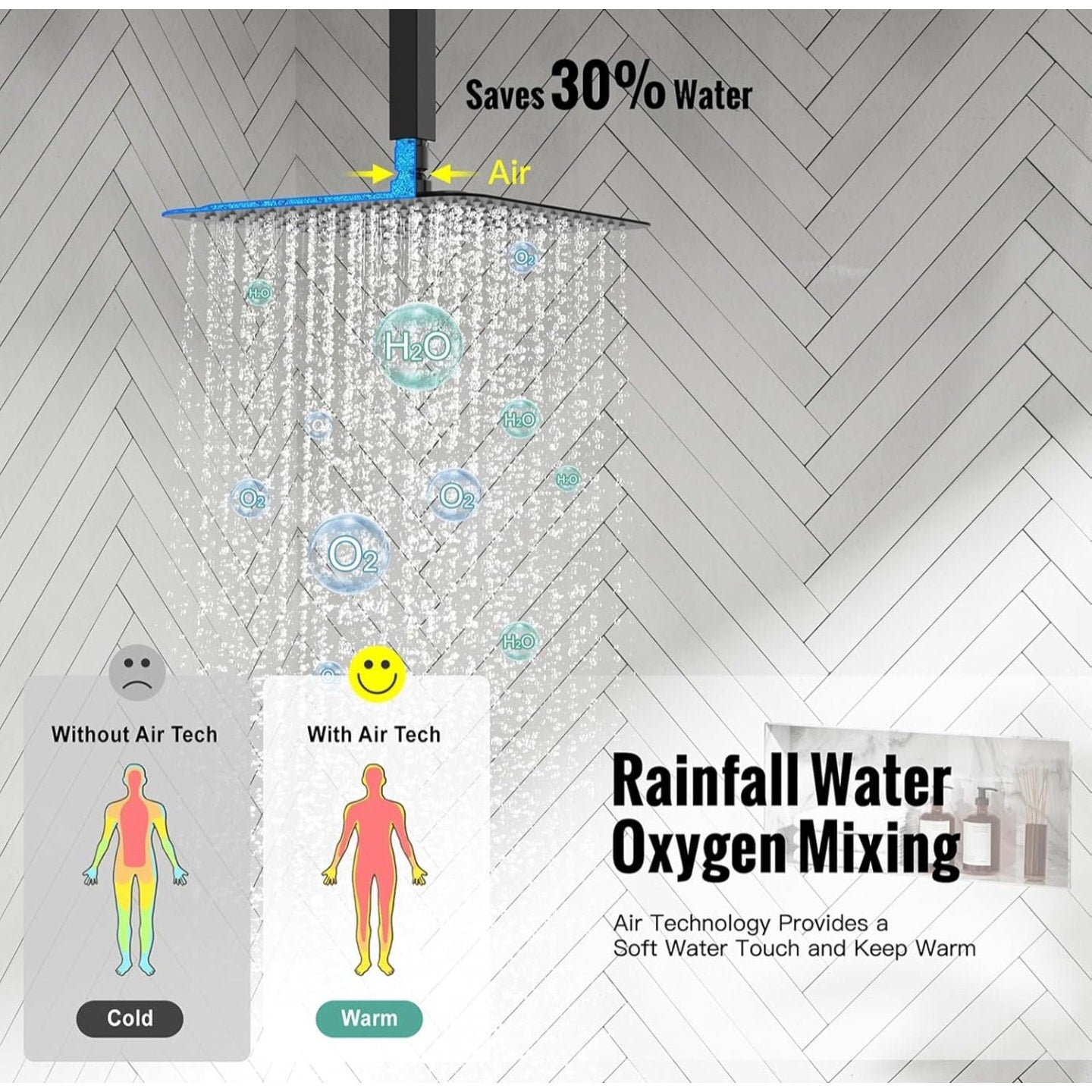SR SUN RISE 10 Inch Ceiling Mounted Shower System Rain Mixer Shower Combo Set Rainfall Shower Head
