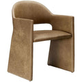 Modway Talia Vegan Leather Dining Armchair in Toast. 22"D x 23"W x 31"H. side chair.