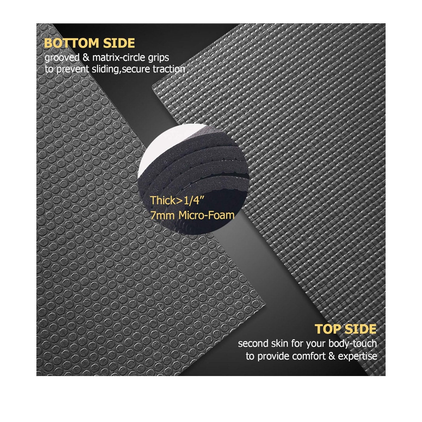 GXMMAT Large Yoga Mat 6’x6’ extra thick workout mat.