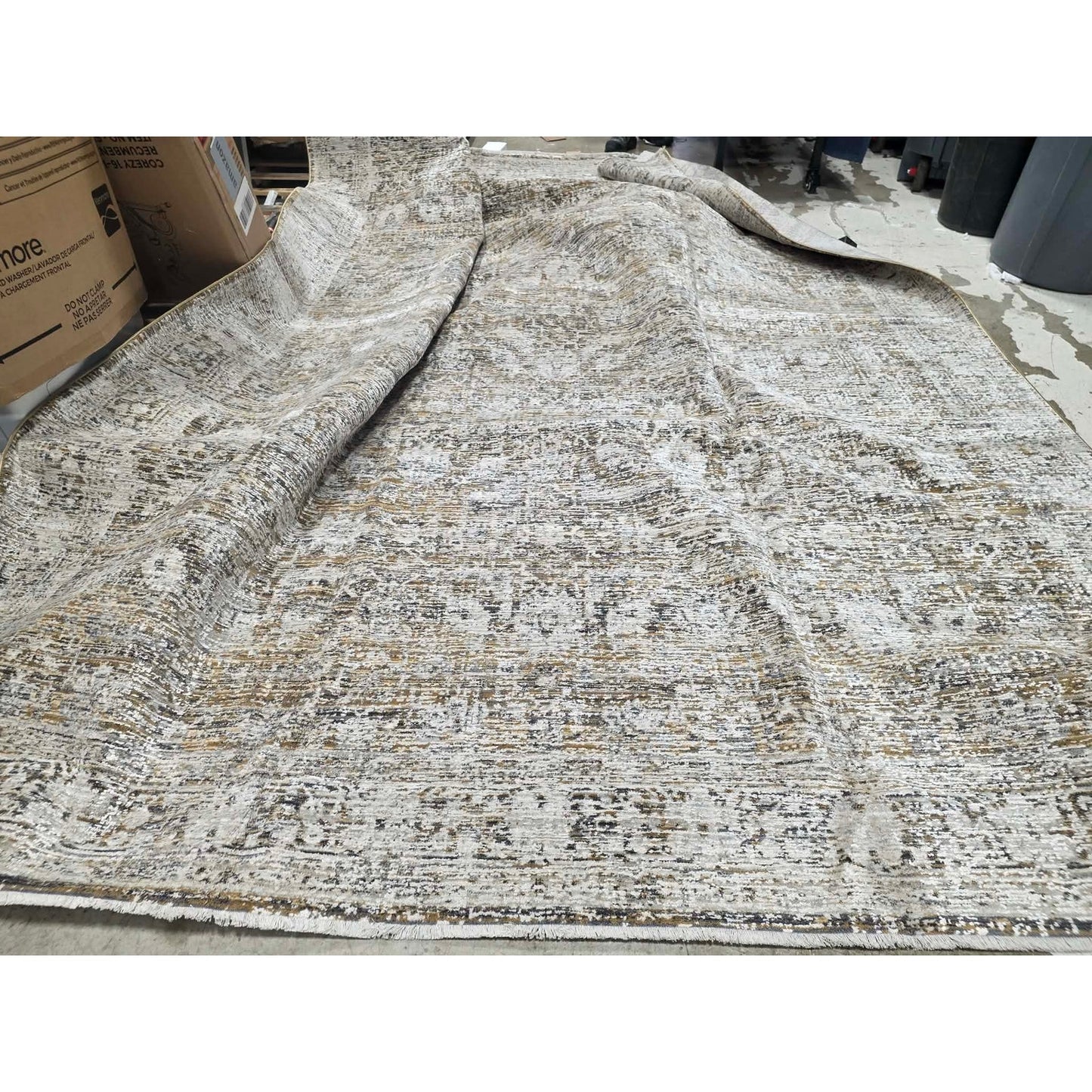 Loloi Amber Lewis Alie, Gold/Beige 9'-6'' x 13'-1'', .13'' Pile Height, Area Rug (Rectangular)