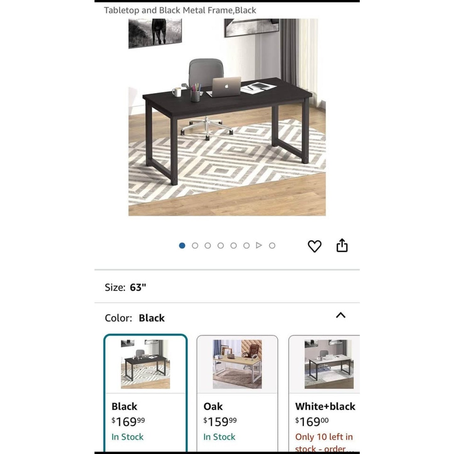$90 obo NSdirect 63 inch Computer Desk,Modern Simple Style PC Table Office Desk Wide Workstation for
