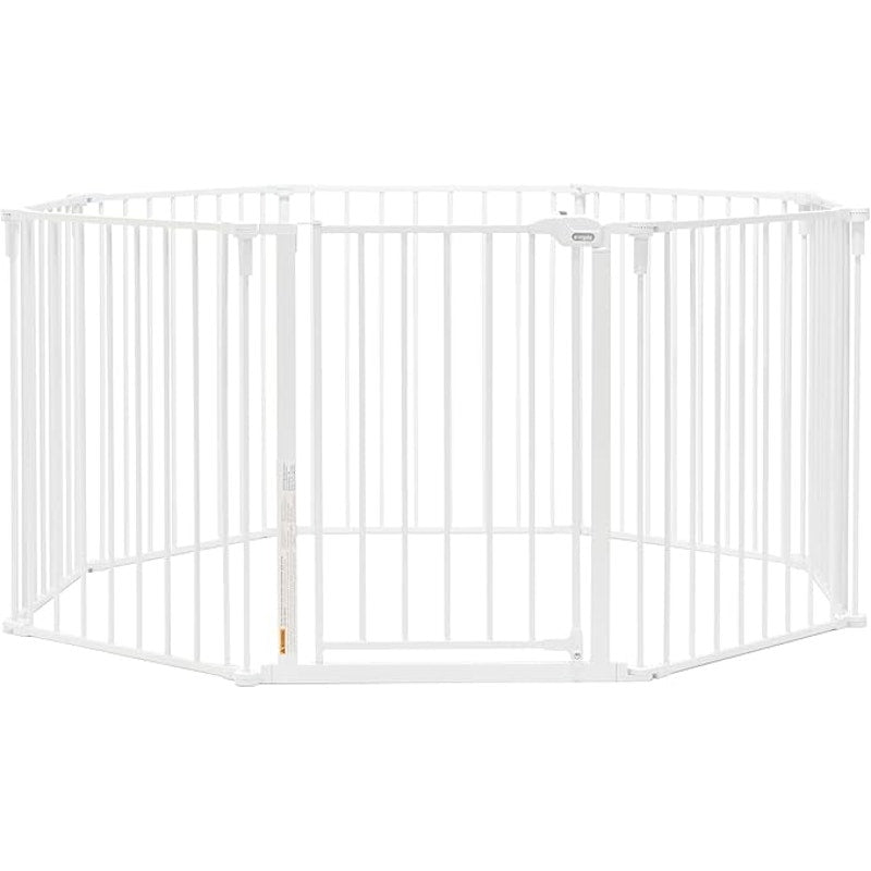 Regalo Safety 50.5-192"Wx28"H, Super Wide Baby Gate, 2-in-1 Convertible Extra Safety Barrier, White