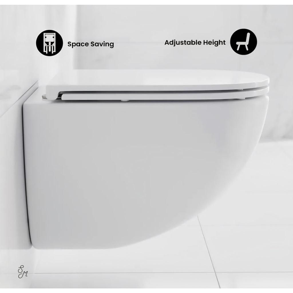 Swiss Madison St. Tropez Wall-Hung Toilet Bowl Only in Matte White