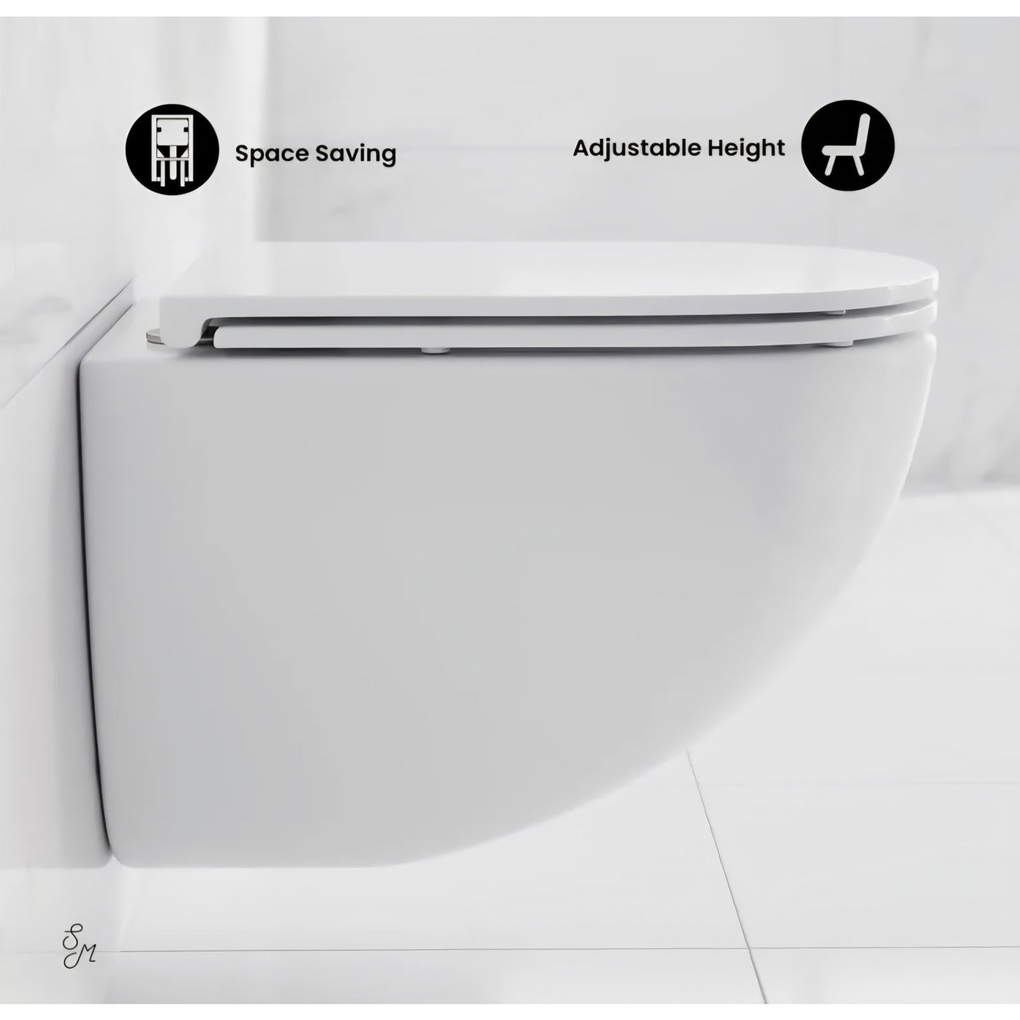 Swiss Madison St. Tropez Wall-Hung Toilet Bowl Only in Matte White