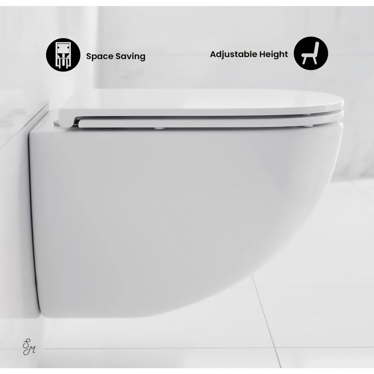 Swiss Madison St. Tropez Wall-Hung Toilet Bowl Only in Matte White