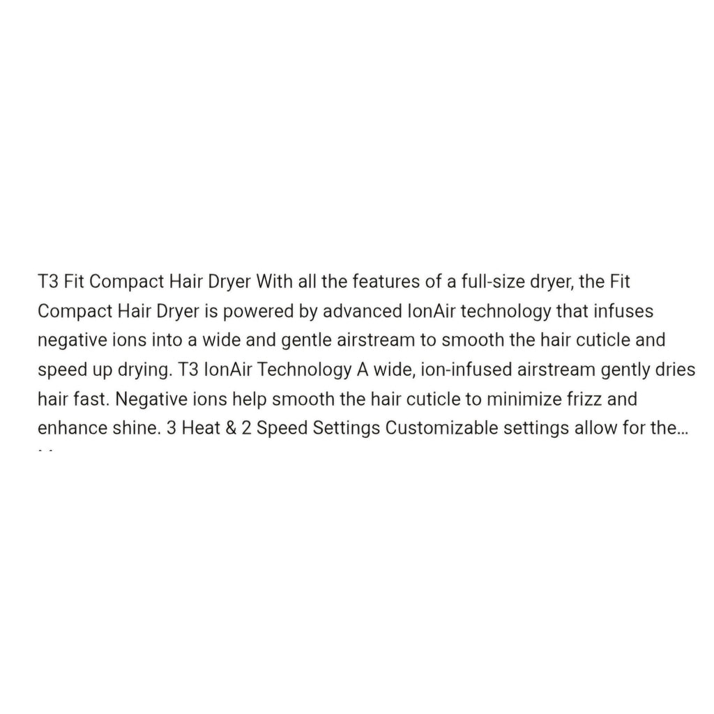 T3 Fit Compact Hair Dryer