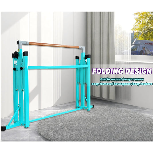 Gymnastic Bar for Kid and Teenage Ages 3-25, 5 FT / 6 FT Base Length, 5 FT / 6 FT Heigh