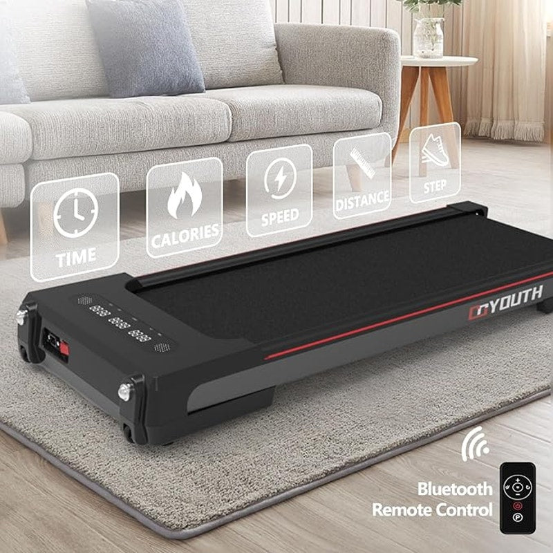 GOYOUTH 2 in 1 Electric Treadmill Motorized Exercise Machine with Wireless Speaker, LED Display