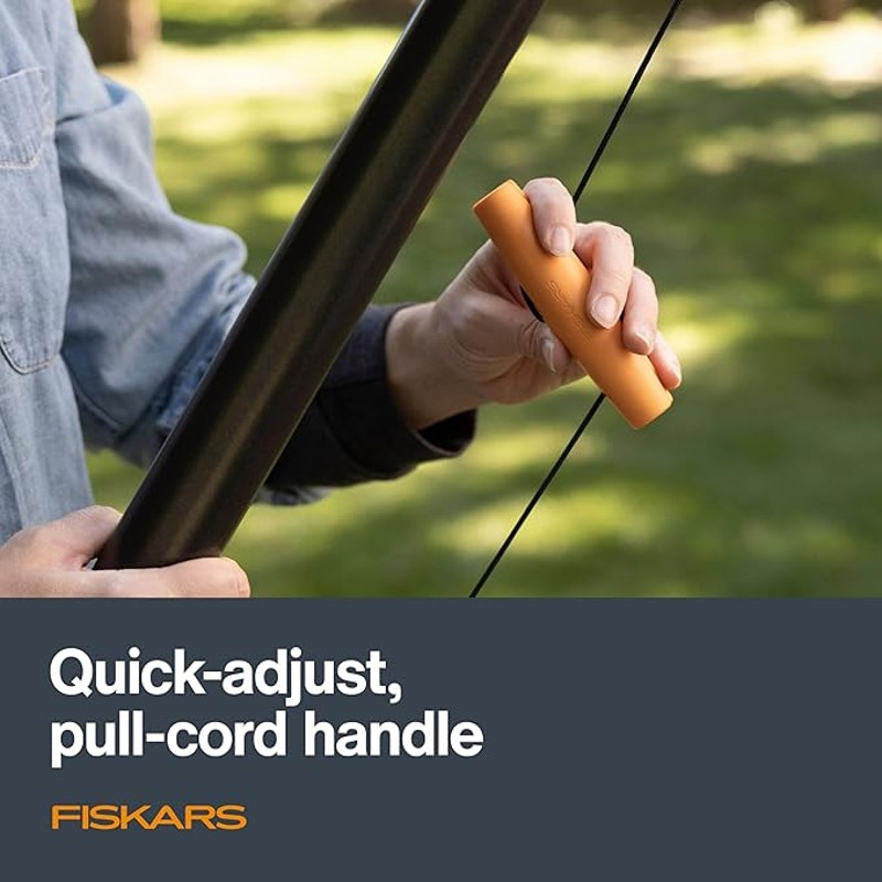 Fiskars XtendControl 16'Tree Pruner Kit with Rotating Head, 15"X3 Double-Hooked Saw, Lightweight Al