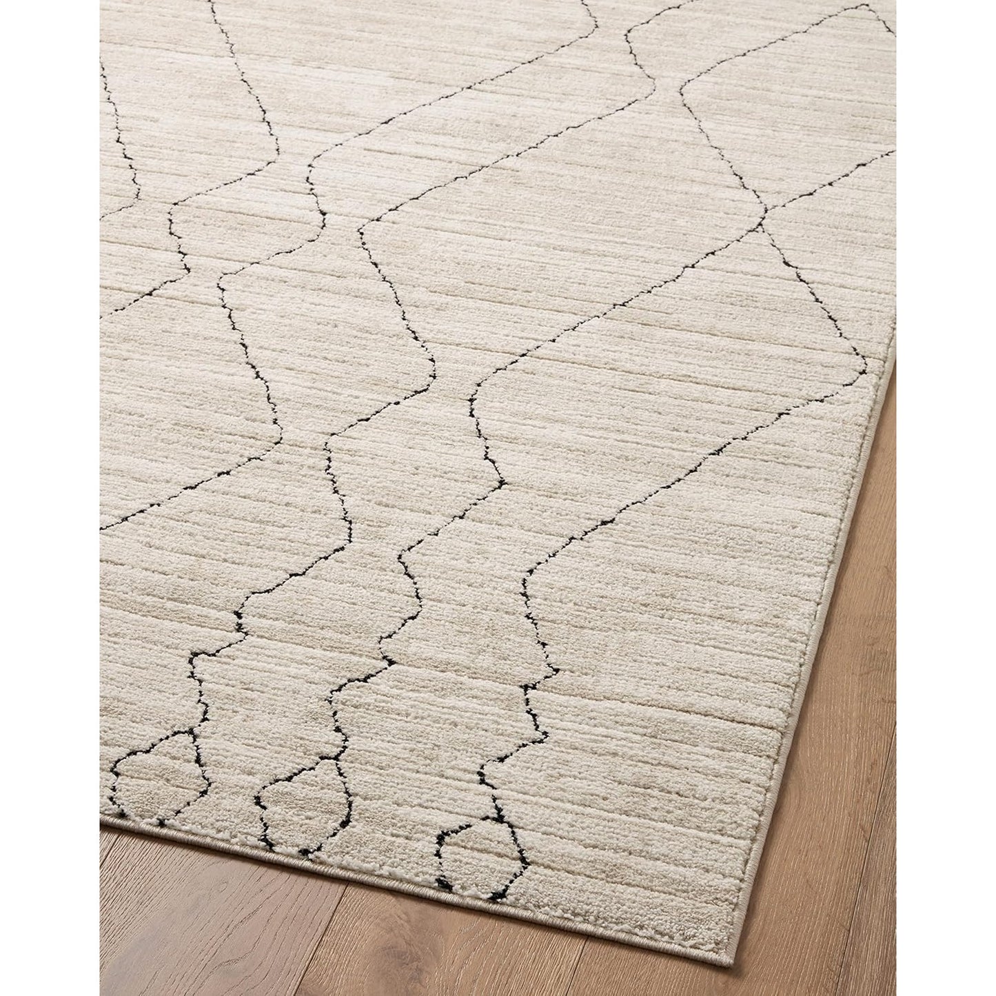 Loloi Darby Collection DAR-03 Sand/Charcoal 9'-2" x 13' Area Rug, Darby is made of 100% polyester
