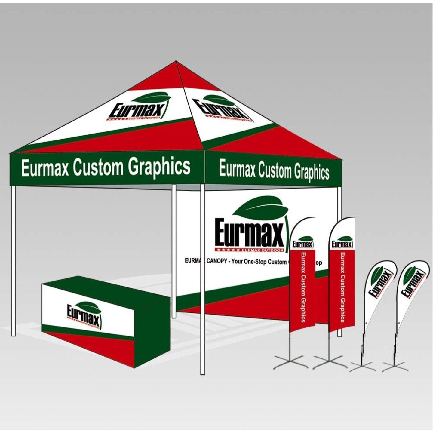 Eurmax USA Premium 10'x10' Pop-up Canopy Tent Commercial Instant Canopies Shelter with Heavy Duty