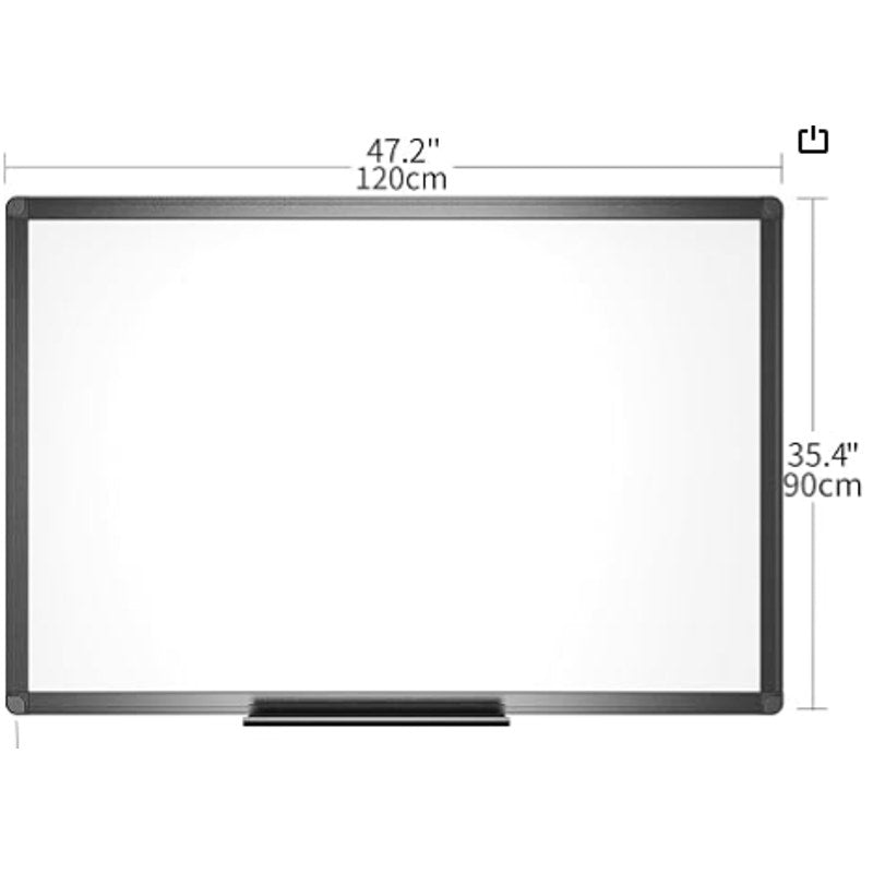 VIZ-PRO Magnetic Dry Erase Board, 48 x 36 Inches, Black Aluminium Frame