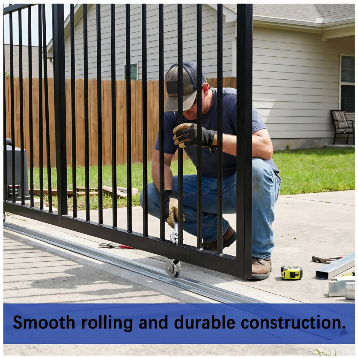 16Ft Heavy Duty Inverted V-Track(4FT×4),for 1" Od V-Groove Rollers for Sliding Gate Systems