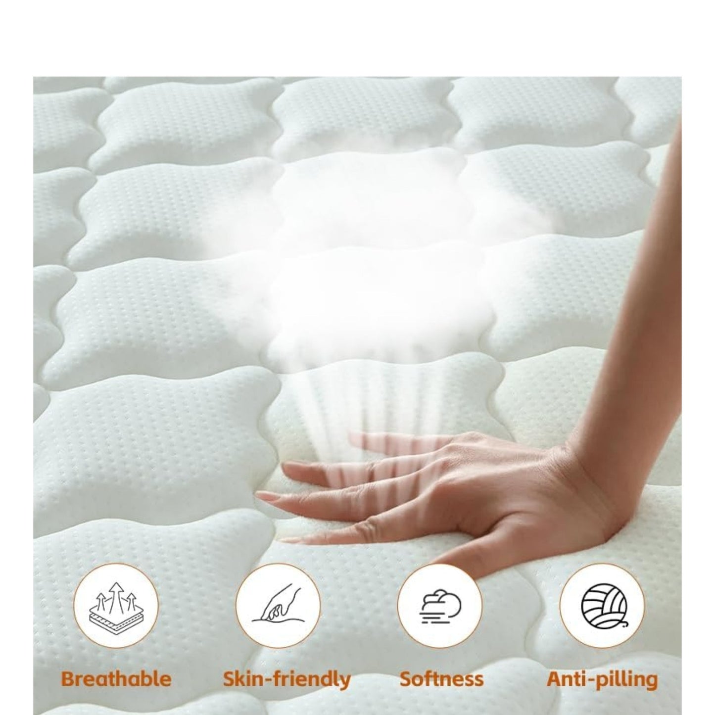 12 Inch King Hybrid Mattress in a Box - Individually Wrapped Coils & Gel Memory Foam