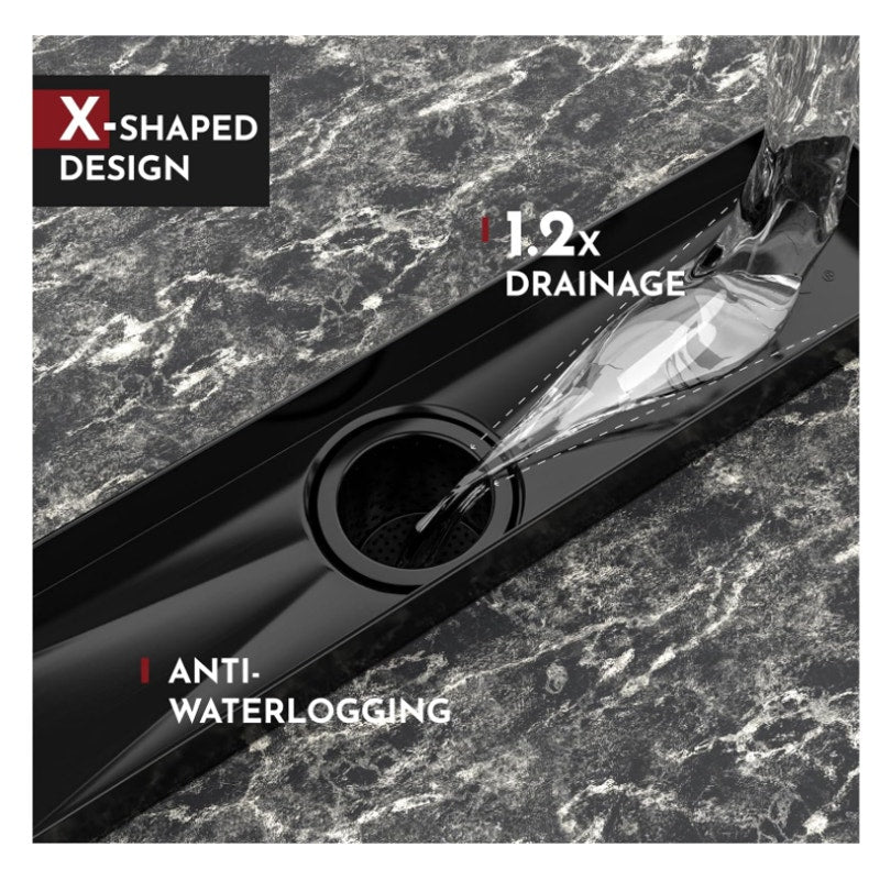 WEBANG 60 Inch Linear Shower Drain Rectangular Floor Drain with Accessories