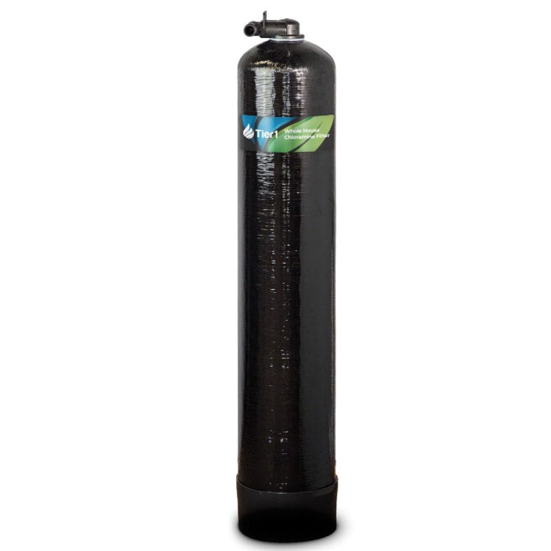 Tier1 Whole House Chloramine Water Filter System, 450,000 Gallon Capacity Pre-Filled Upflow Tank
